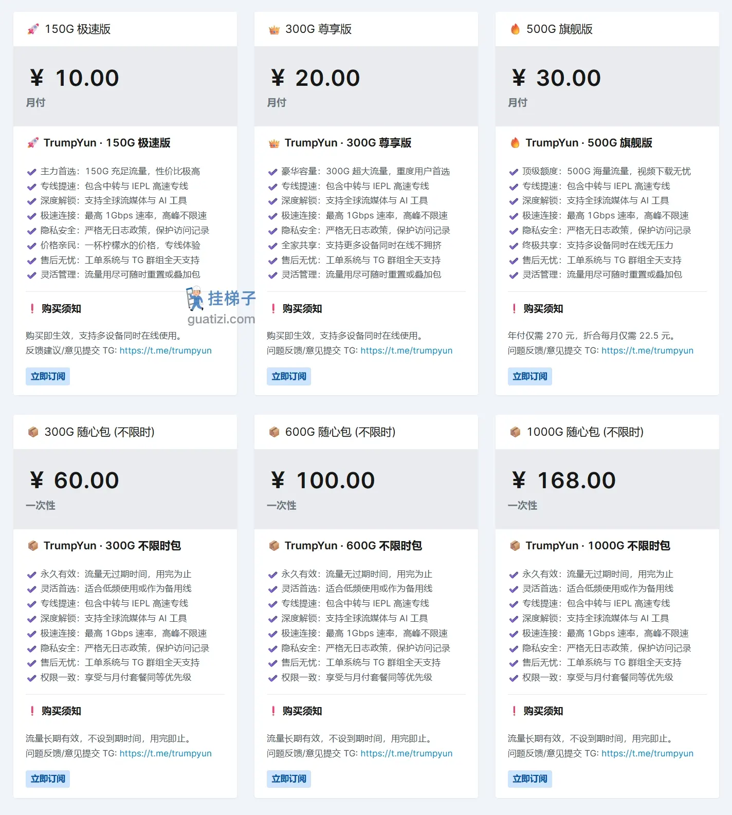 trumpyun 特朗普云机场订阅价格表 trumpyun 特朗普云机场订阅价格表