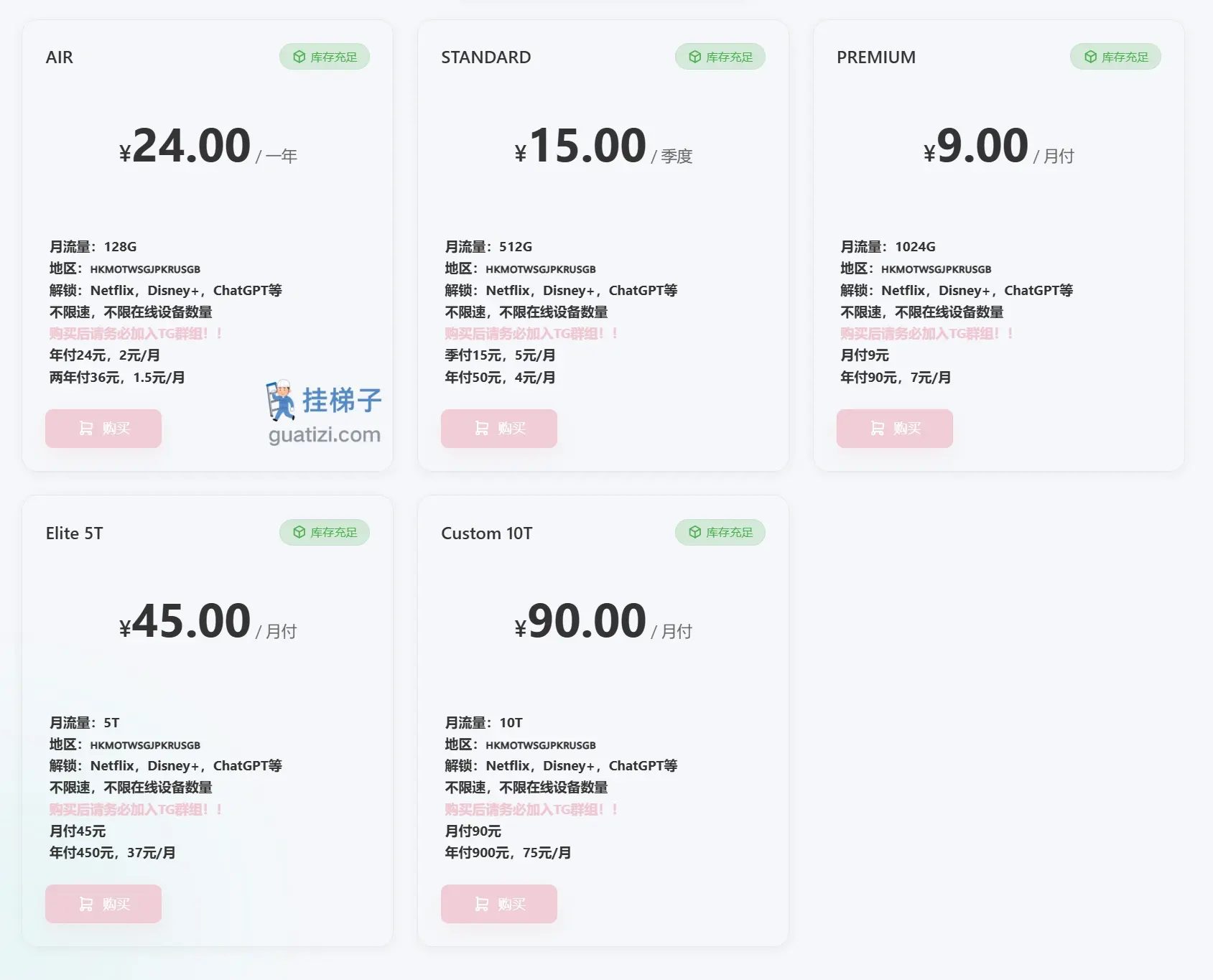 NekoCloud 机场订阅价格表 NekoCloud 机场订阅价格表